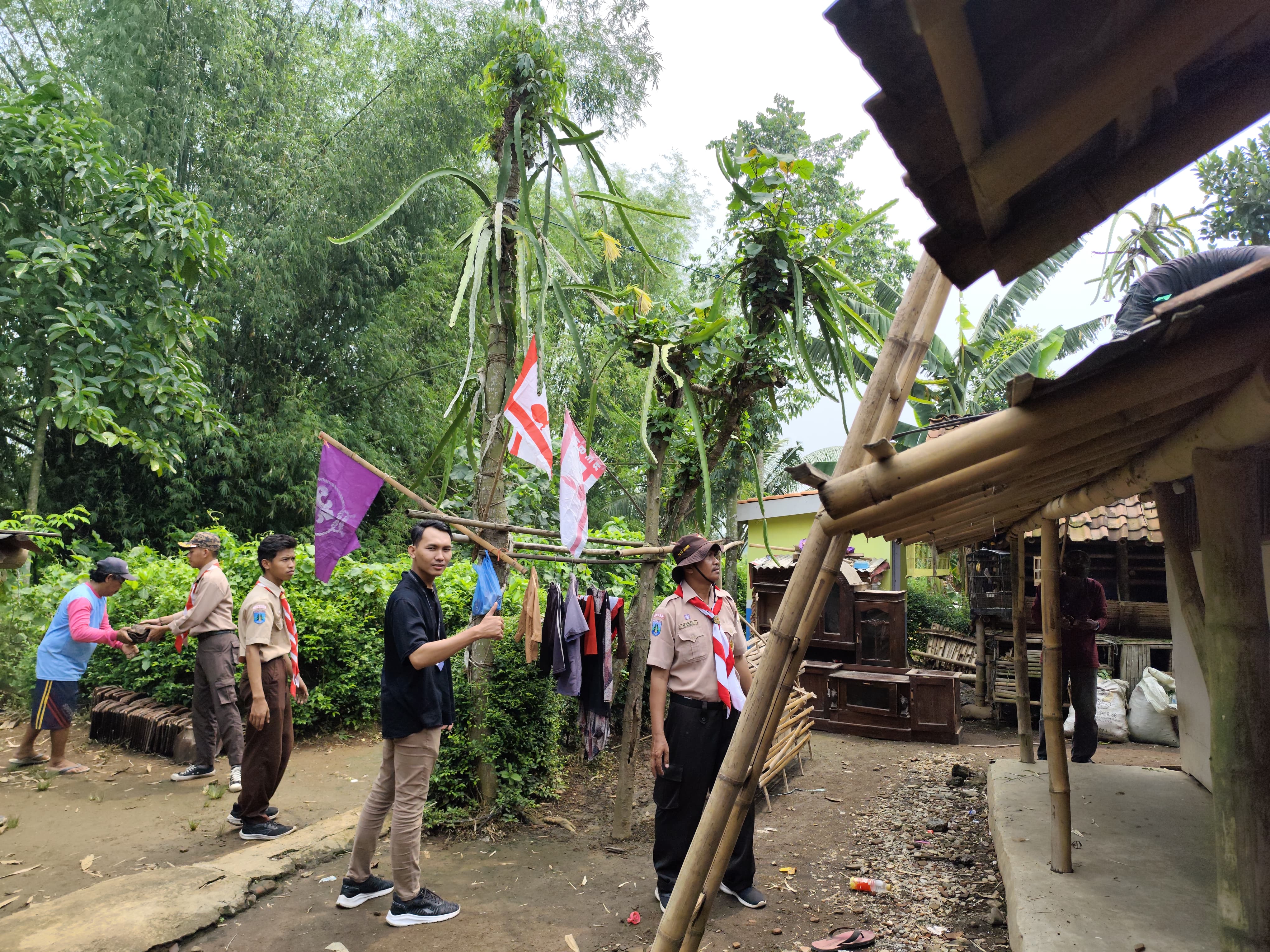 Hari Pertama Proses Bedah Rumah Kwartir Daerah Gerakan Pramuka Jawa Timur di Desa Sidomulyo Kecamatan Semboro